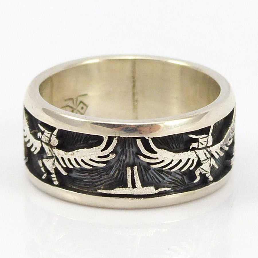 Hopi Overlay Ring by Bennett Kagenveama - Garland's