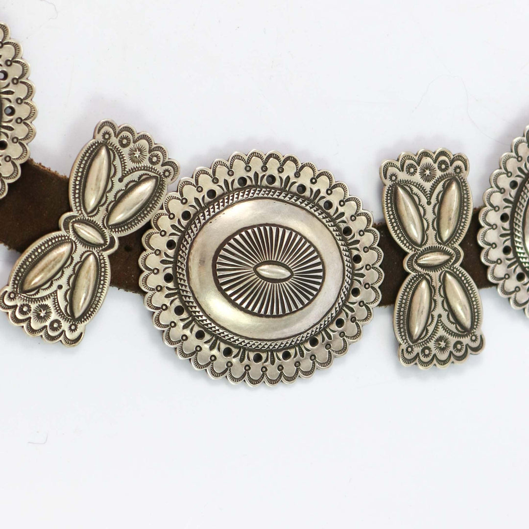 Ingot Silver Concha Belt by Perry Shorty - Garland's