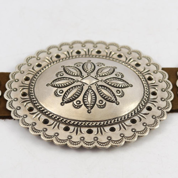 Ingot Silver Concha Belt by Perry Shorty - Garland's