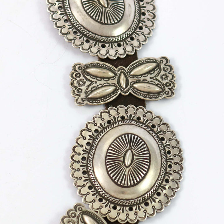 Ingot Silver Concha Belt by Perry Shorty - Garland's