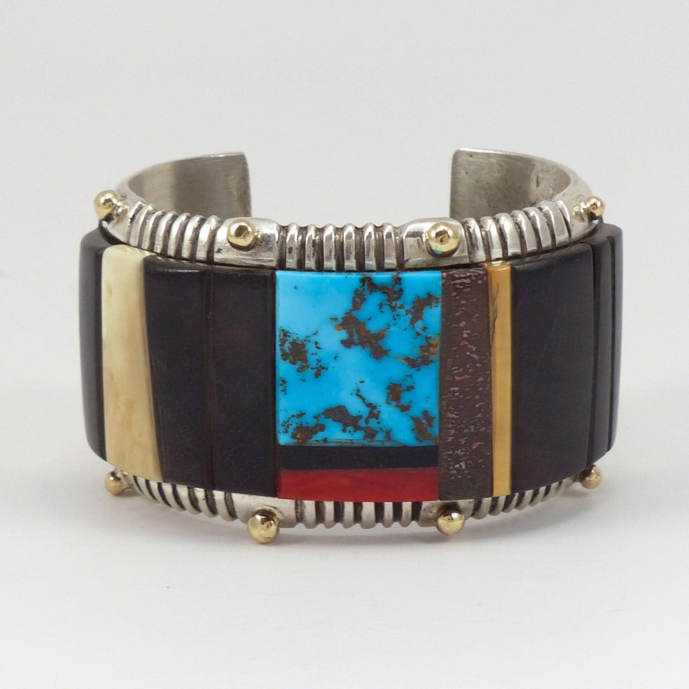 Inlay Morenci Turquoise Cuff by Edison Cummings - Garland's