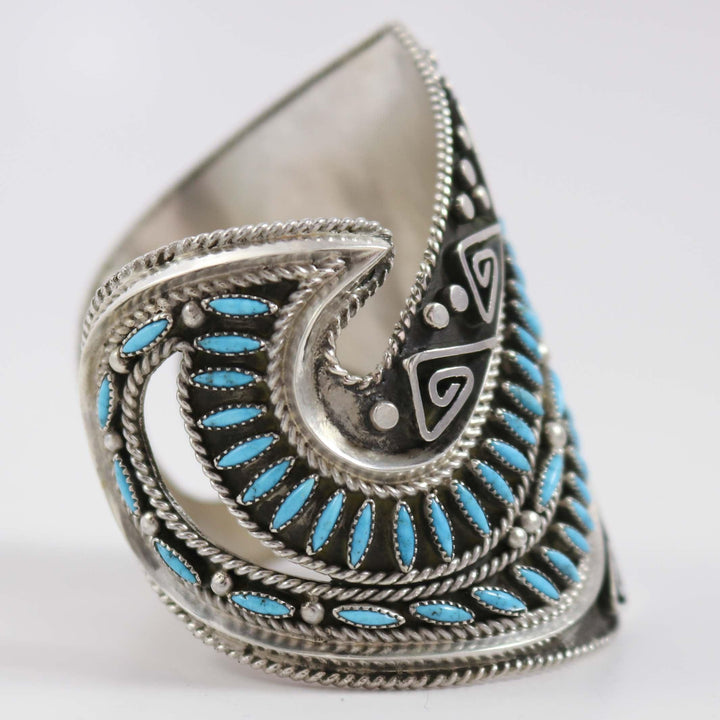 Kingman Turquoise “Carol” Cuff by Billy Betoney - Garland's