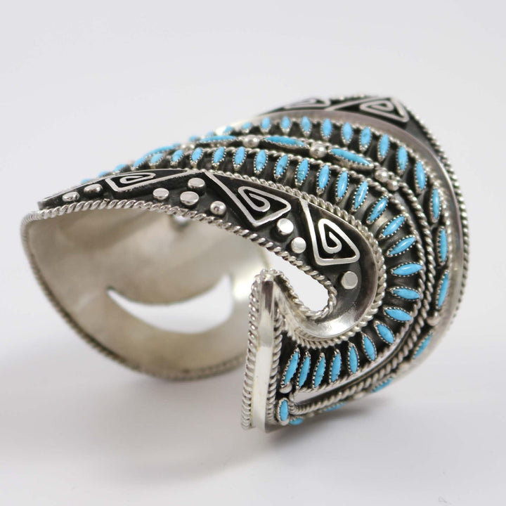 Kingman Turquoise “Carol” Cuff by Billy Betoney - Garland's