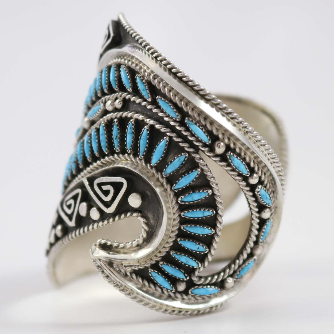 Kingman Turquoise “Carol” Cuff by Billy Betoney - Garland's