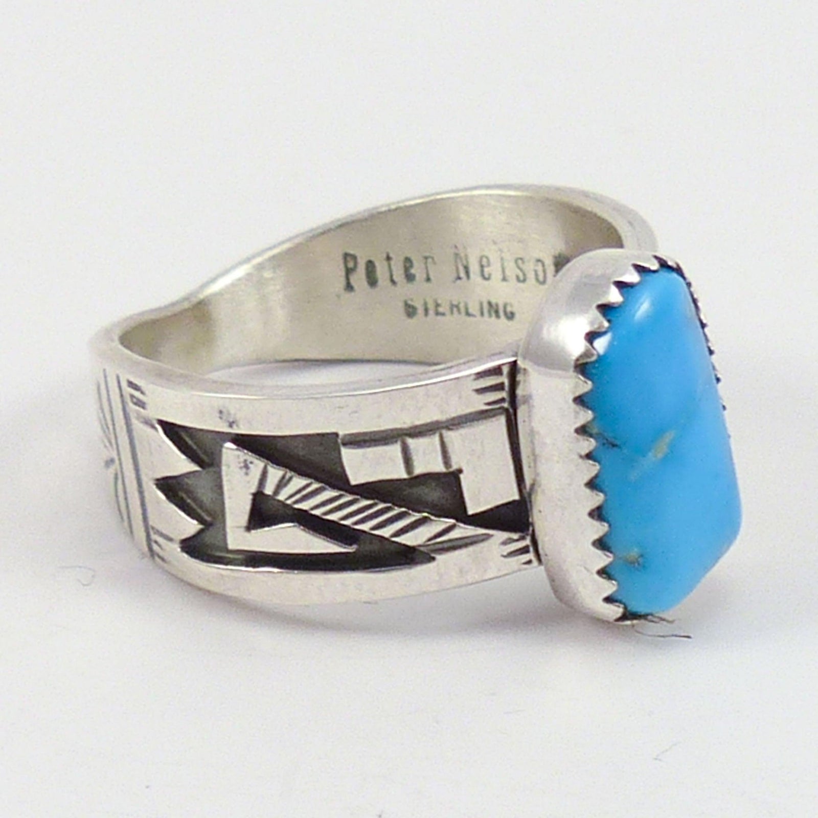 Kingman Turquoise Ring by Peter Nelson - Garland's