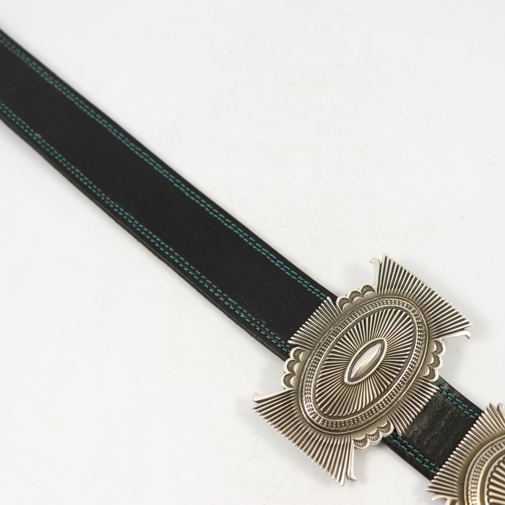Morenci Turquoise Concha Belt by Ron Bedonie - Garland's