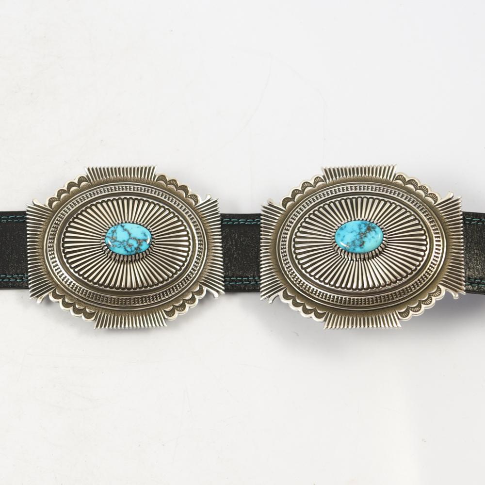 Morenci Turquoise Concha Belt by Ron Bedonie - Garland's