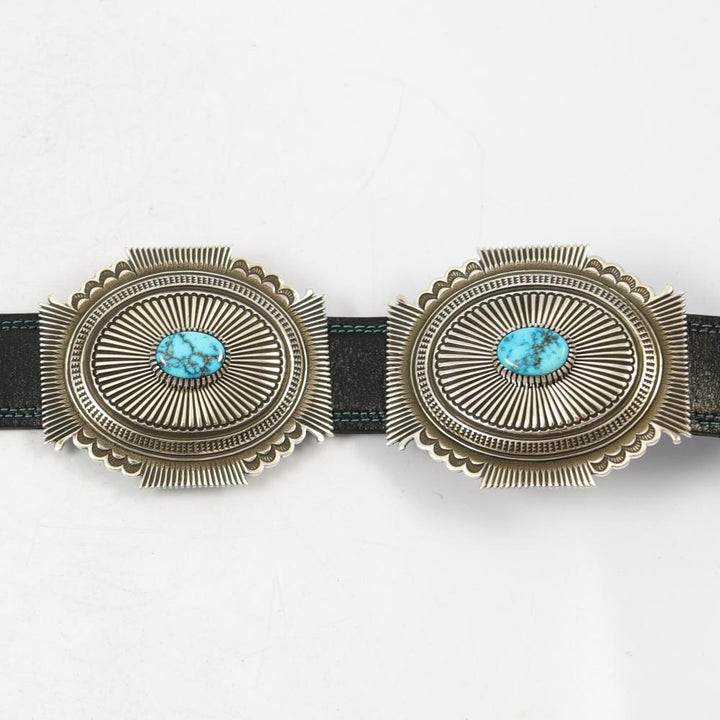 Morenci Turquoise Concha Belt by Ron Bedonie - Garland's
