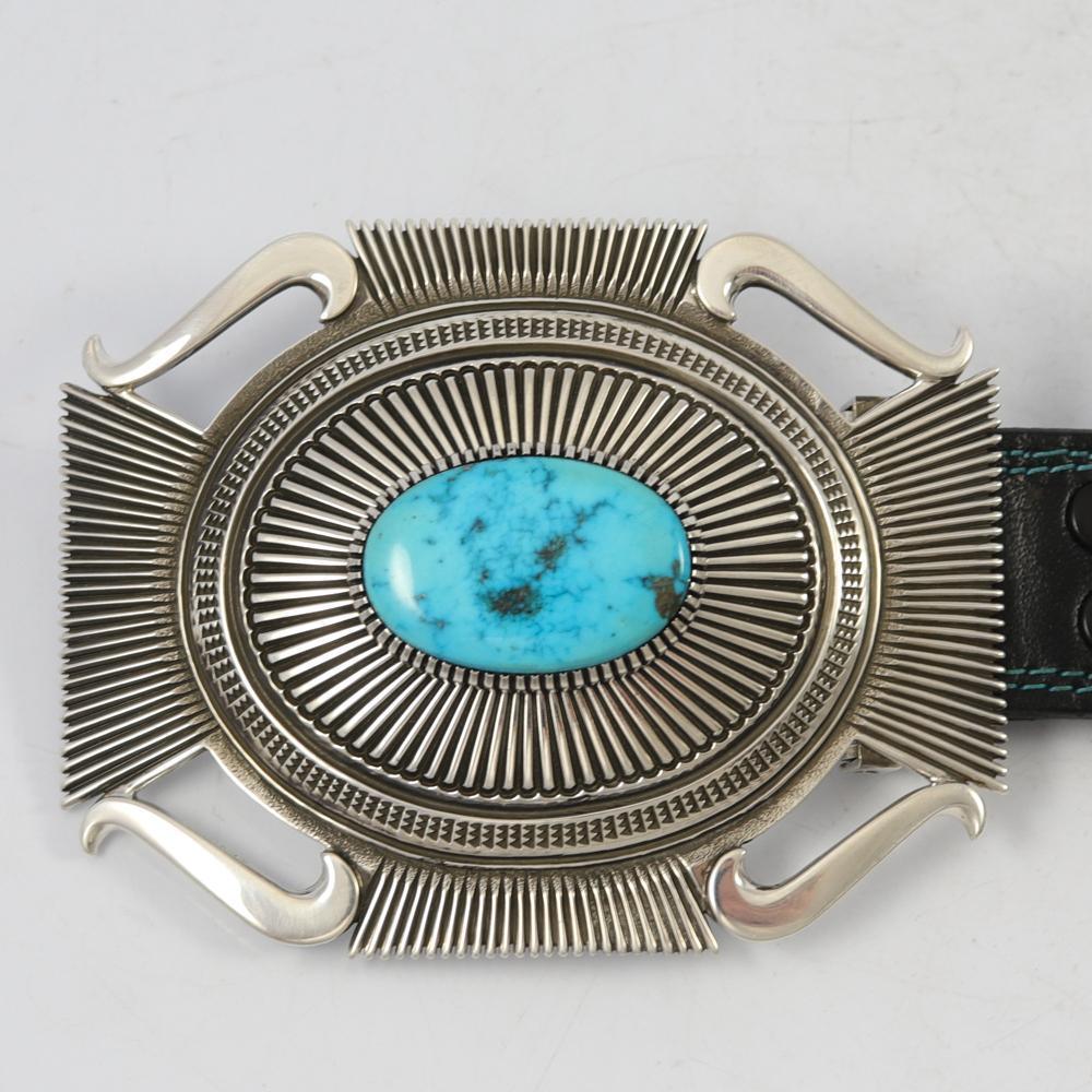 Morenci Turquoise Concha Belt by Ron Bedonie - Garland's