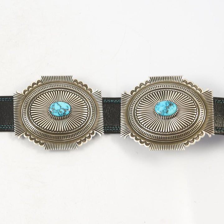 Morenci Turquoise Concha Belt by Ron Bedonie - Garland's