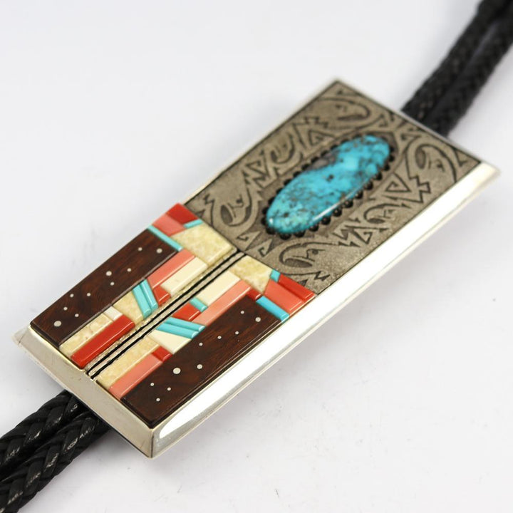 Multi-stone Bola Tie by Richard Tsosie - Garland's