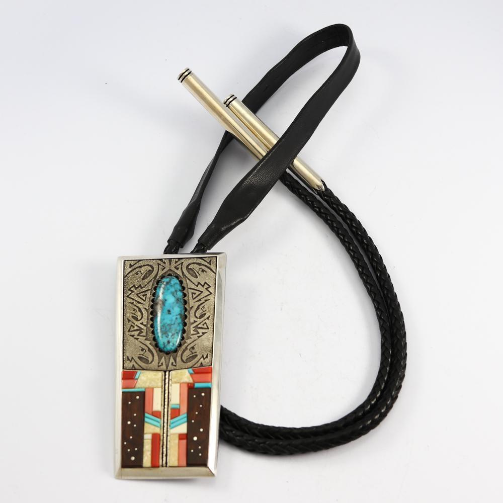 Multi-stone Bola Tie by Richard Tsosie - Garland's