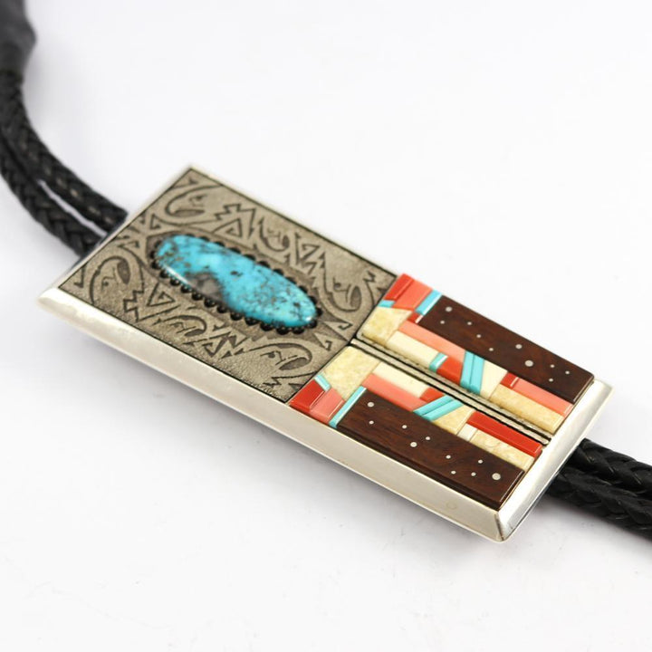 Multi-stone Bola Tie by Richard Tsosie - Garland's