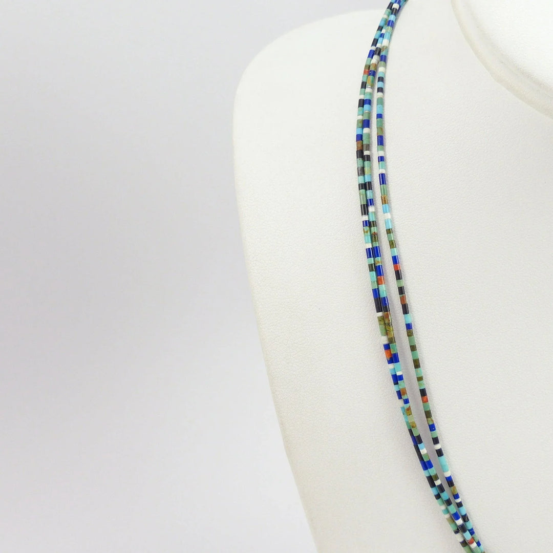 Multi-Stone Heishi Necklace by Joe Jr. and Valerie Calabaza - Garland's