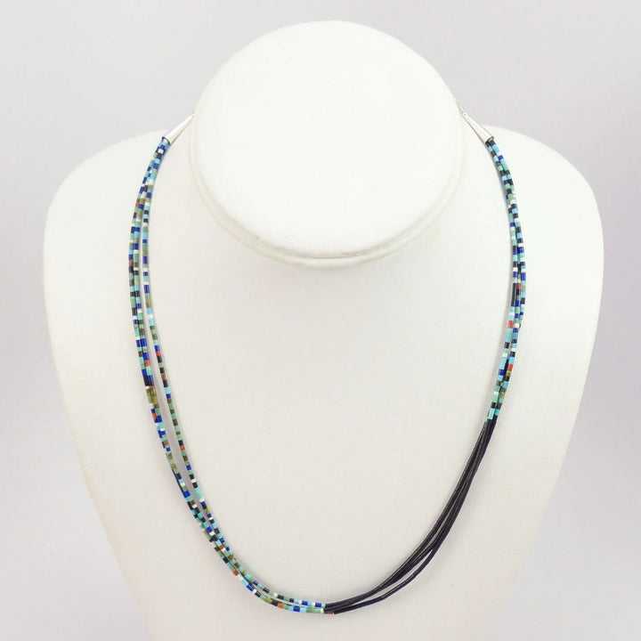 Multi-Stone Heishi Necklace by Joe Jr. and Valerie Calabaza - Garland's