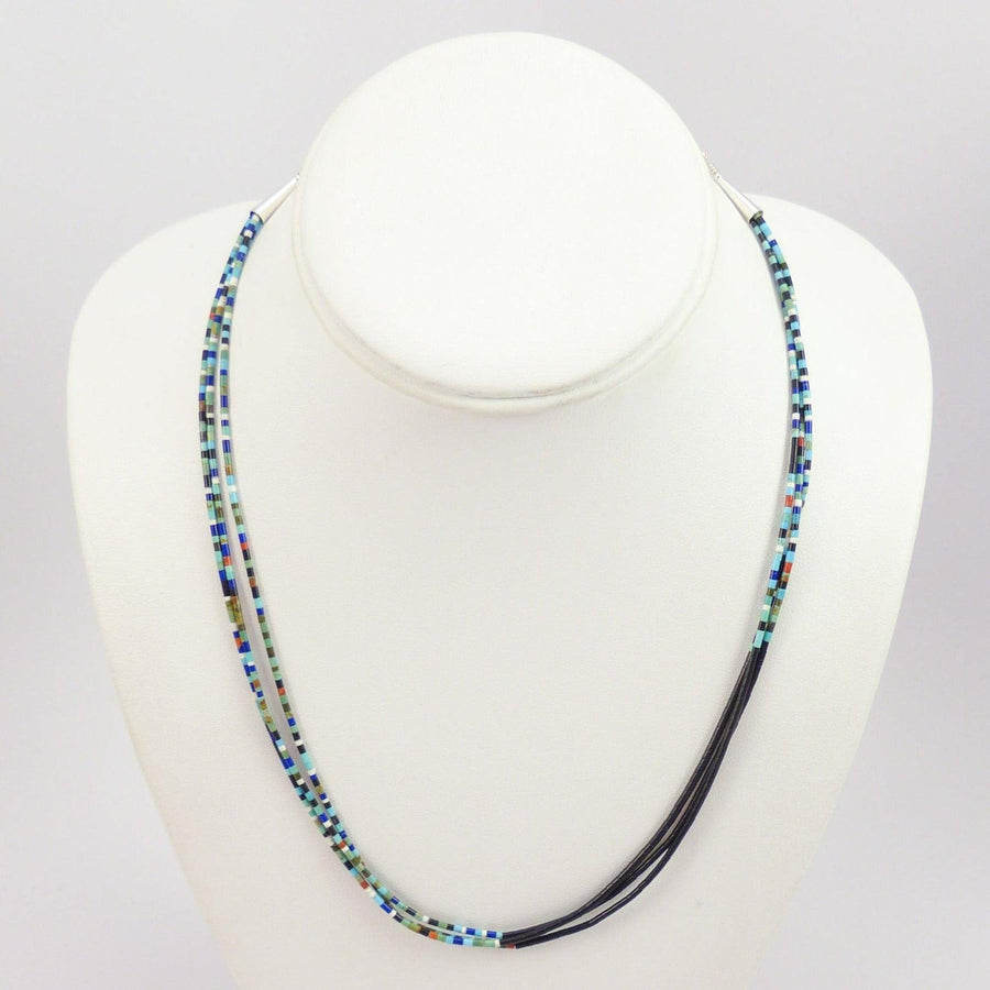 Multi-Stone Heishi Necklace by Joe Jr. and Valerie Calabaza - Garland's
