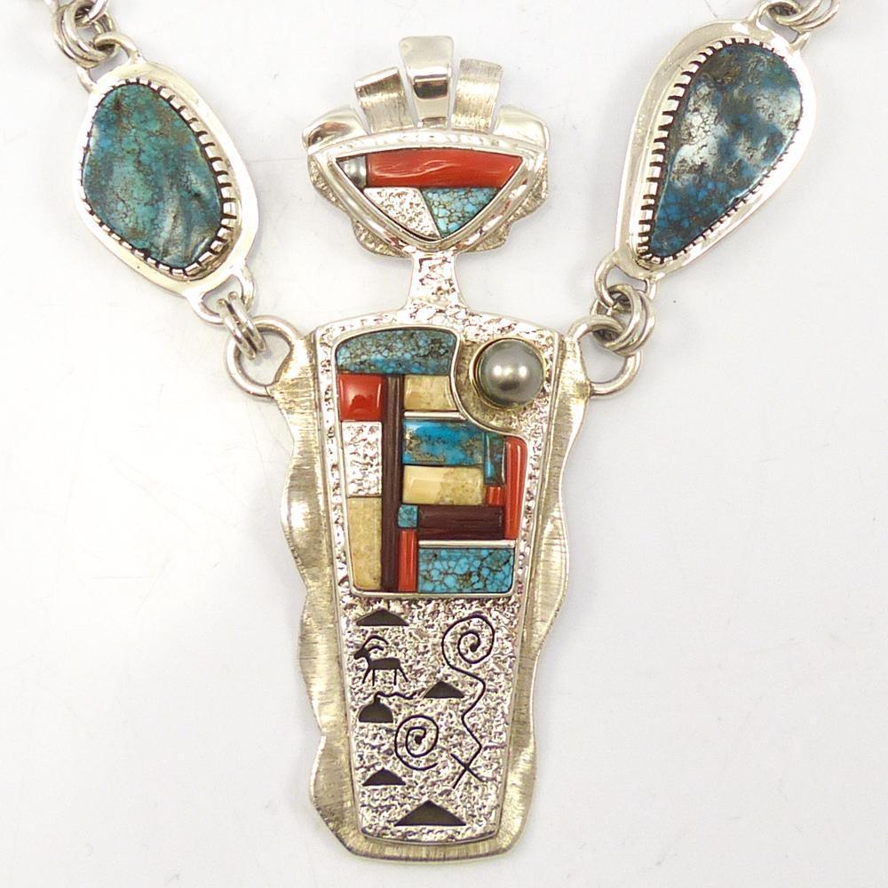 Red Mountain Turquoise Necklace by Lyndon B. Tsosie - Garland's