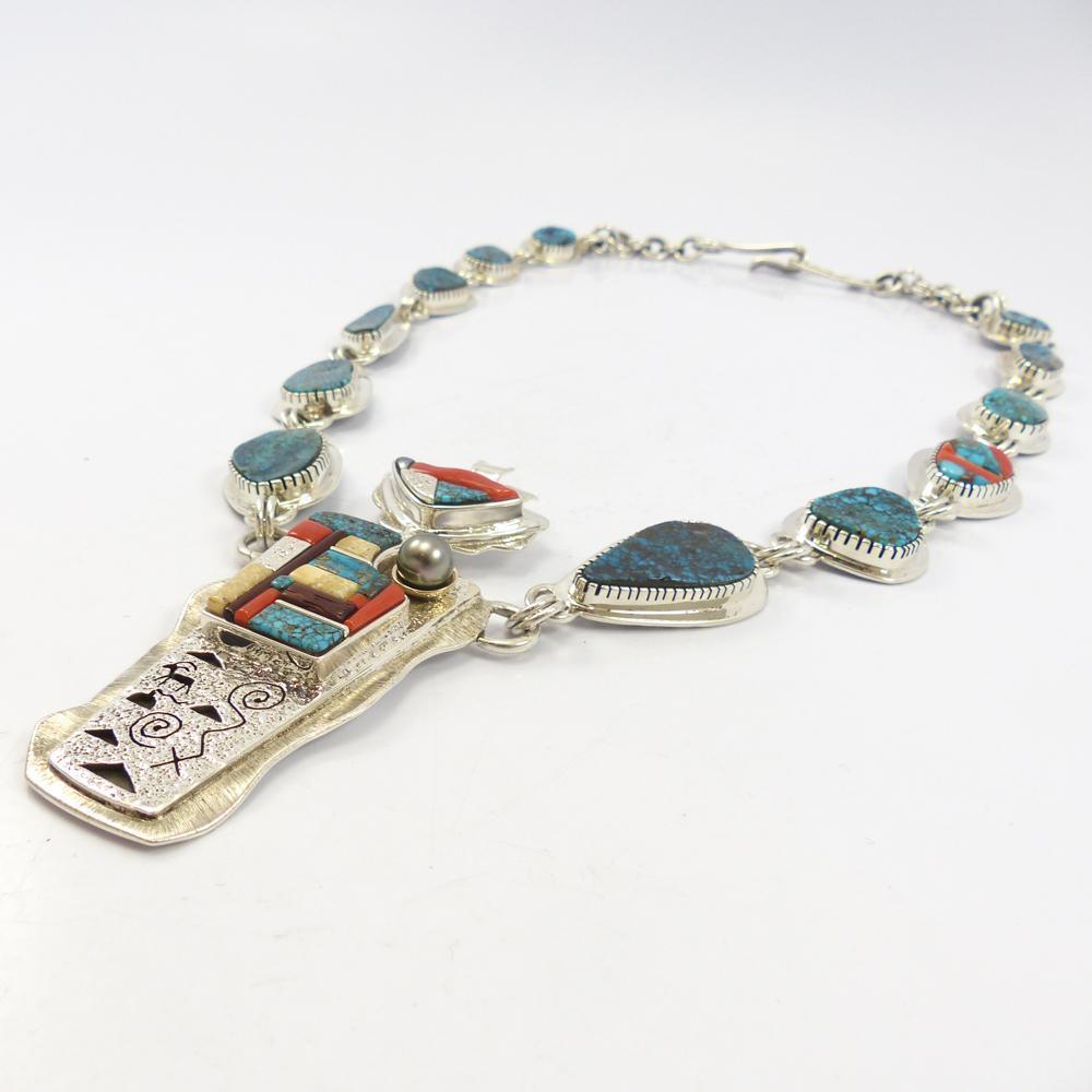 Red Mountain Turquoise Necklace by Lyndon B. Tsosie - Garland's