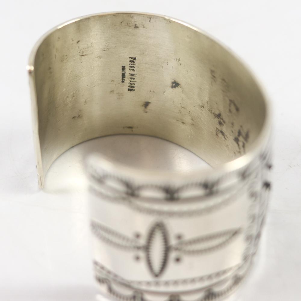 Silver Oerlay Cuff by Peter Nelson - Garland's