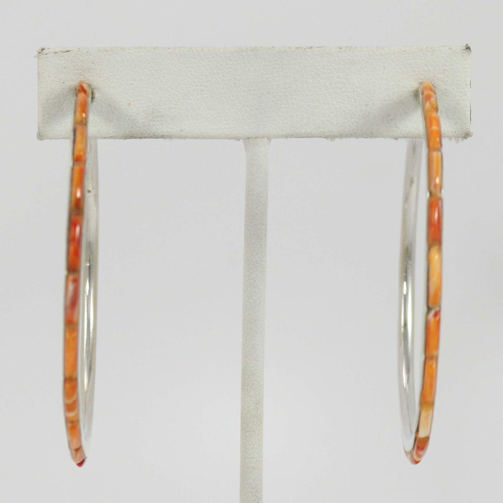 Spiny Oyster Hoop Earrings by Federico - Garland's