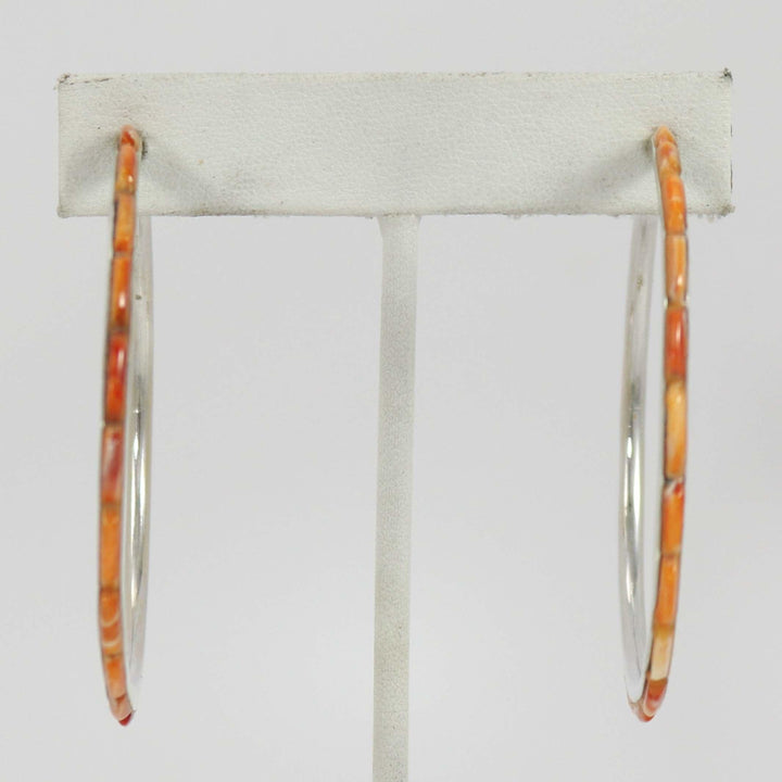 Spiny Oyster Hoop Earrings by Federico - Garland's