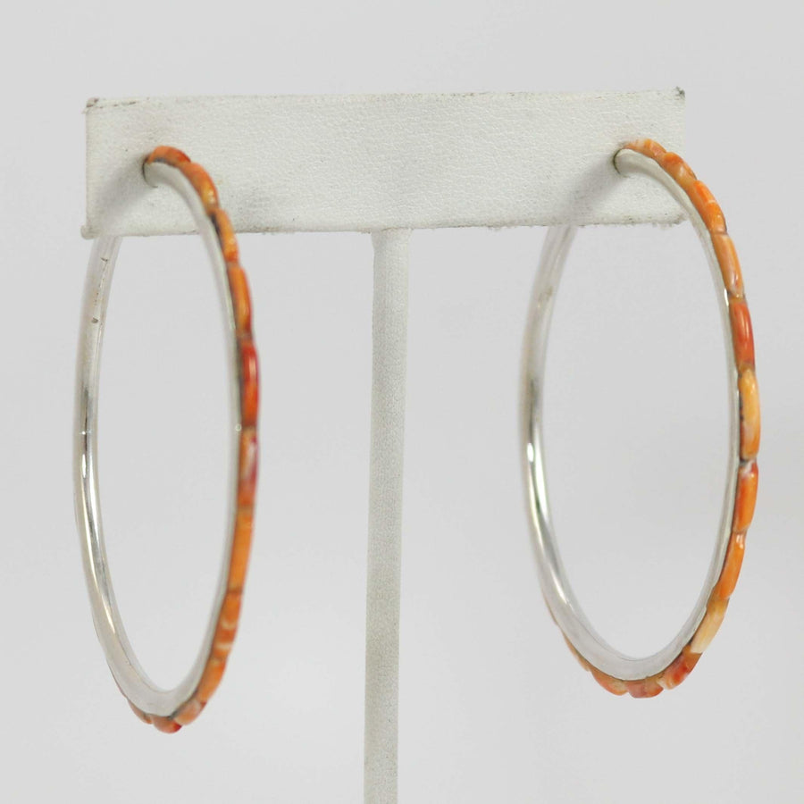 Spiny Oyster Hoop Earrings by Federico - Garland's