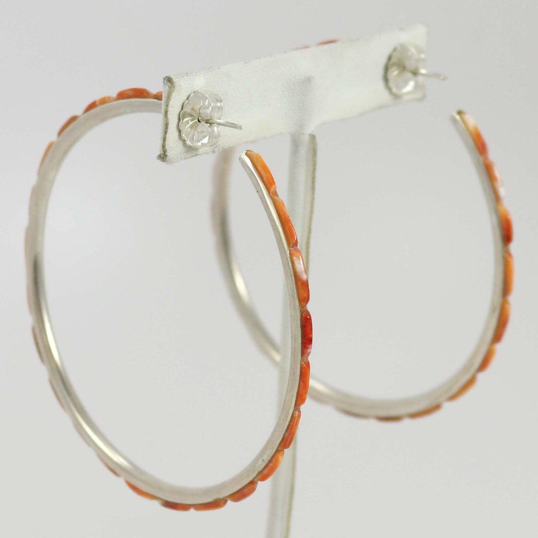 Spiny Oyster Shell Hoop Earrings by Federico - Garland's