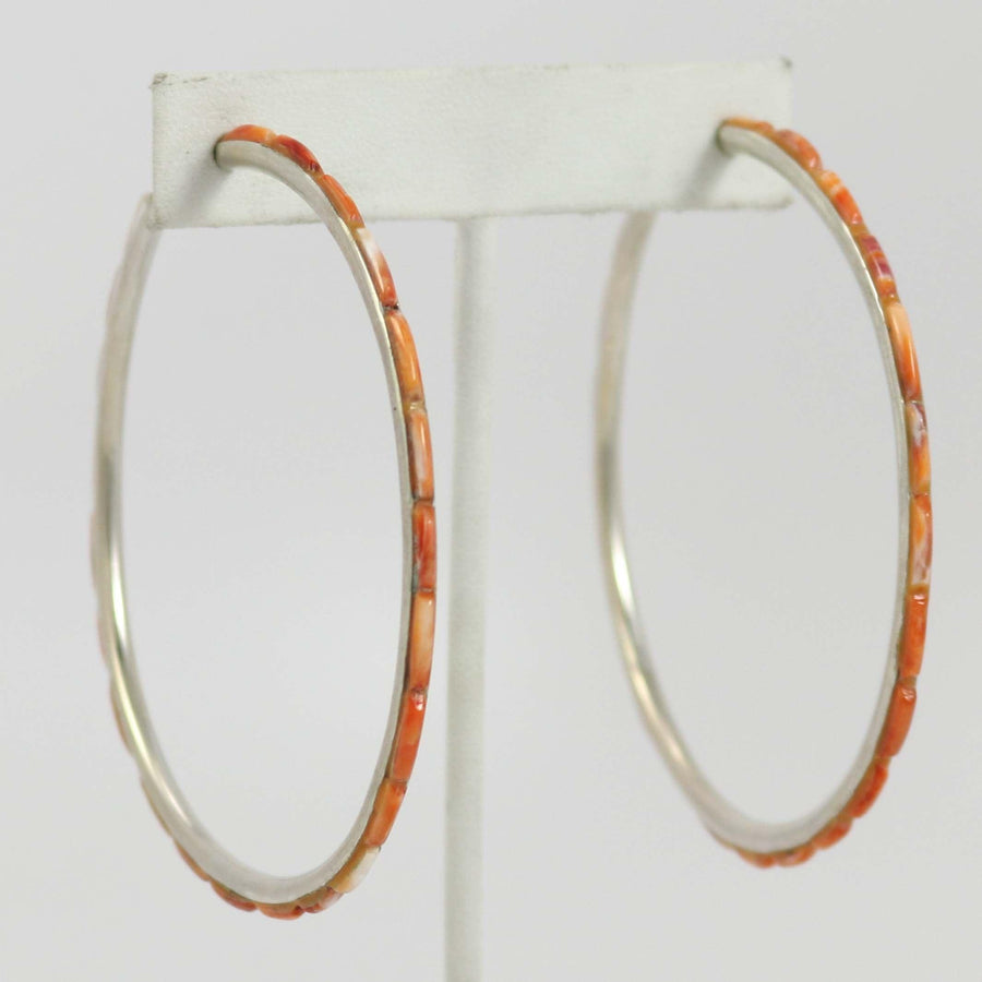 Spiny Oyster Shell Hoop Earrings by Federico - Garland's