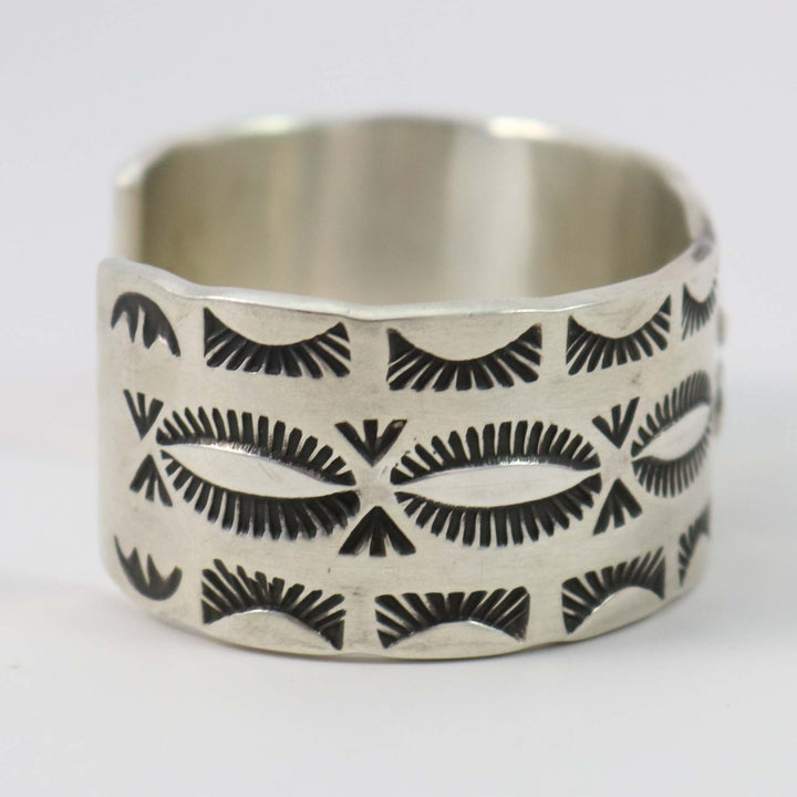 Stamped Silver Cuff by Bryon Yellowhorse - Garland's