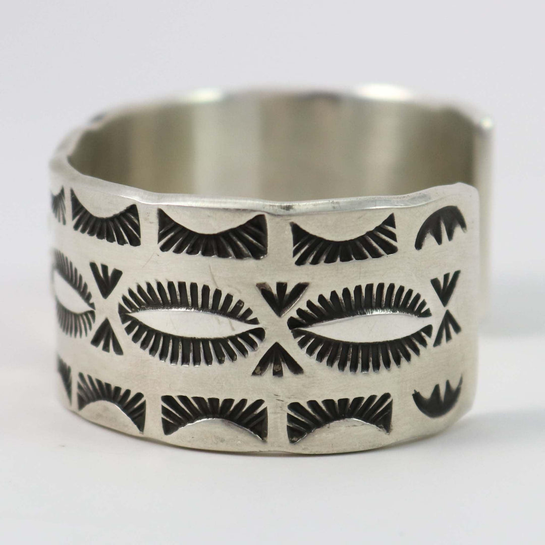 Stamped Silver Cuff by Bryon Yellowhorse - Garland's