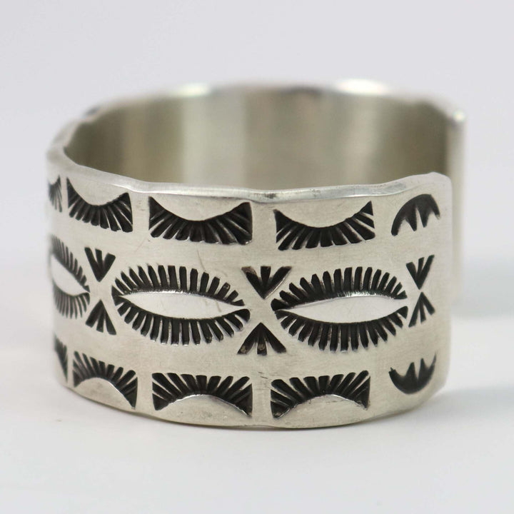 Stamped Silver Cuff by Bryon Yellowhorse - Garland's