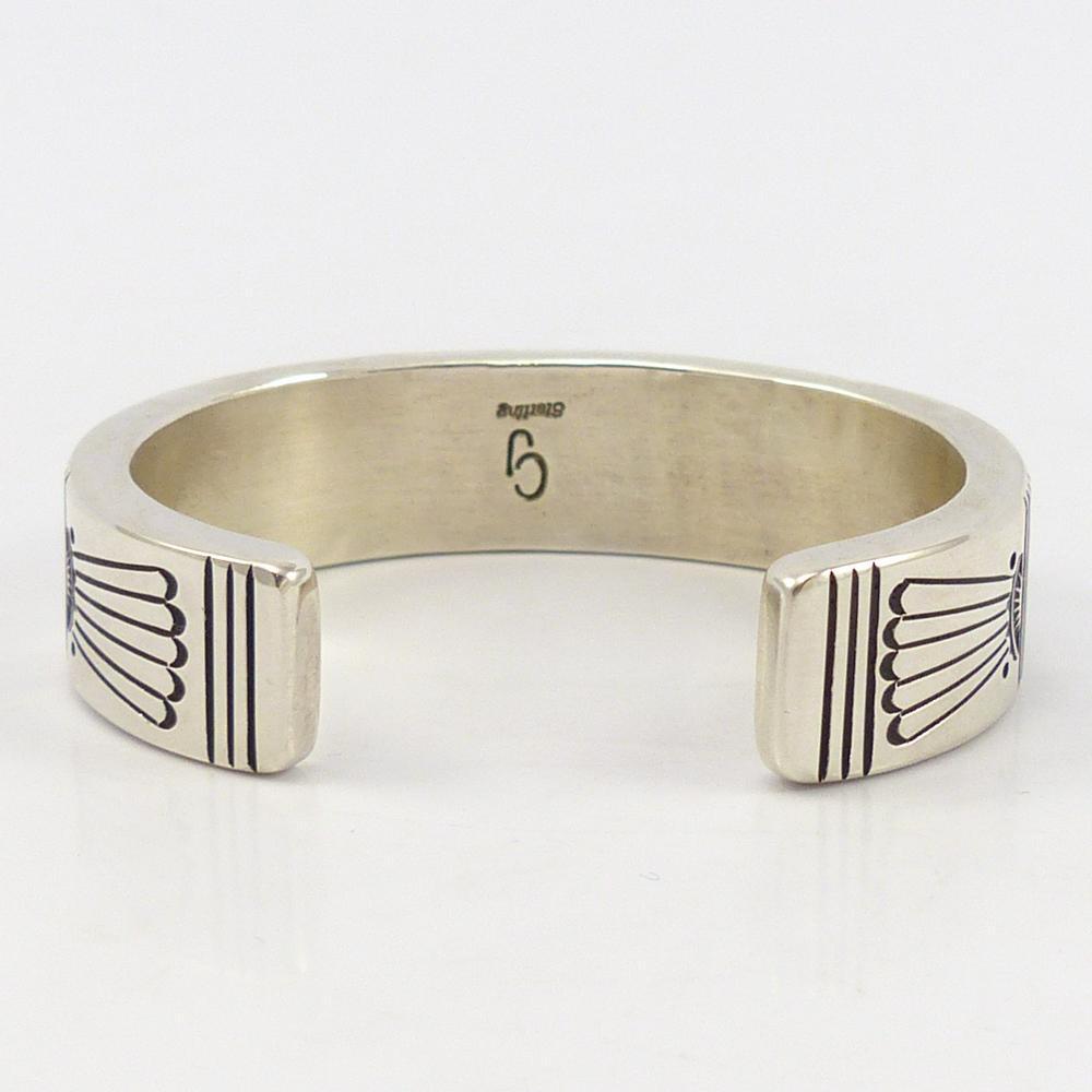 Stamped Silver Cuff by Charlie John - Garland's