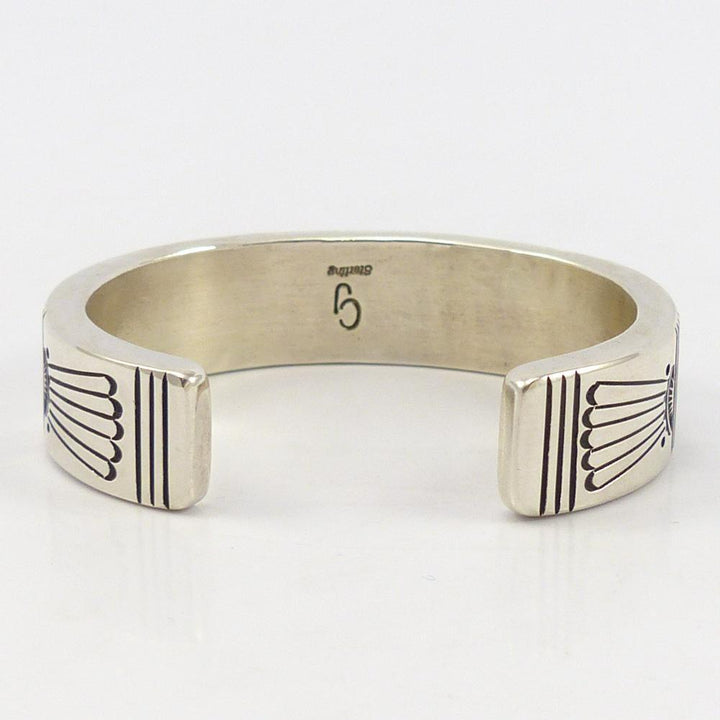 Stamped Silver Cuff by Charlie John - Garland's