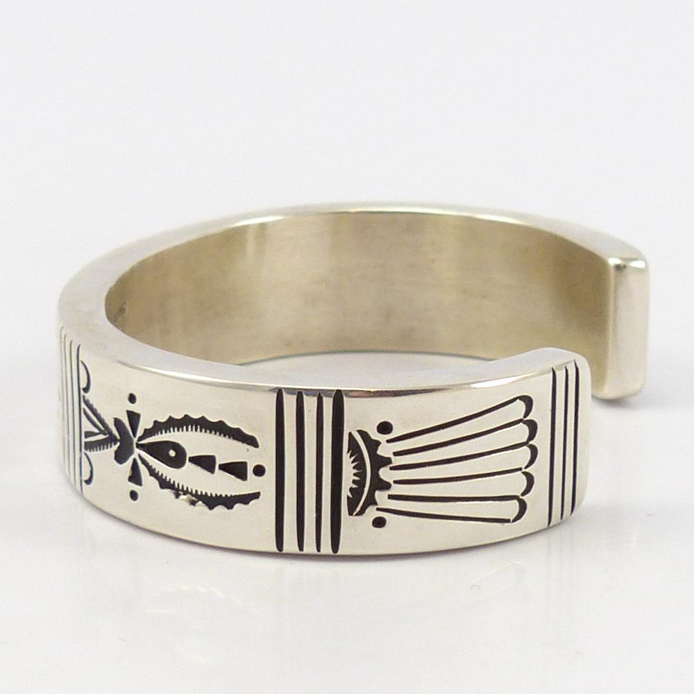 Stamped Silver Cuff by Charlie John - Garland's