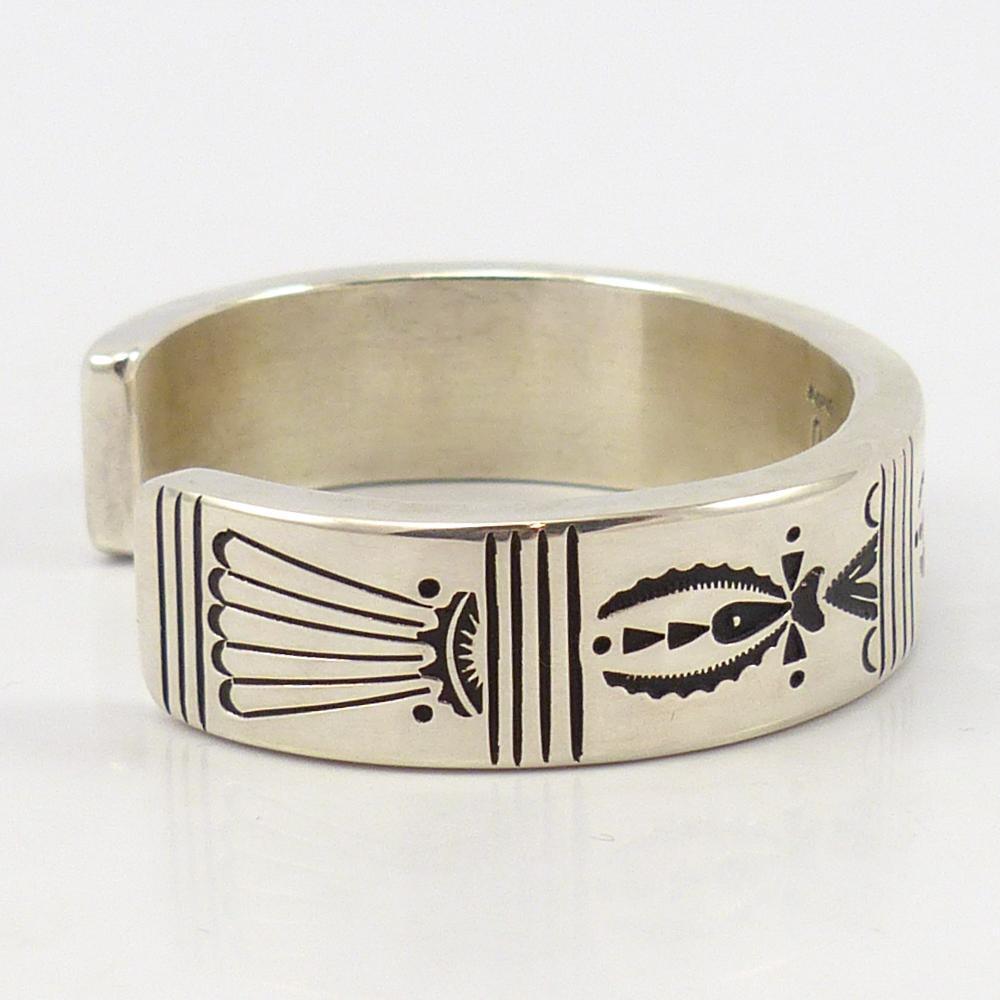 Stamped Silver Cuff by Charlie John - Garland's
