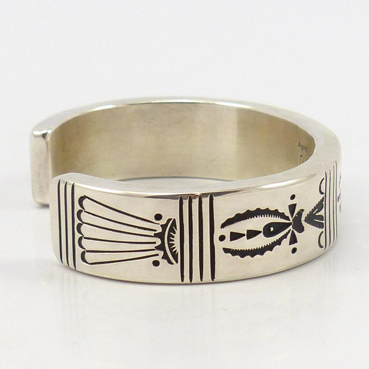 Stamped Silver Cuff by Charlie John - Garland's