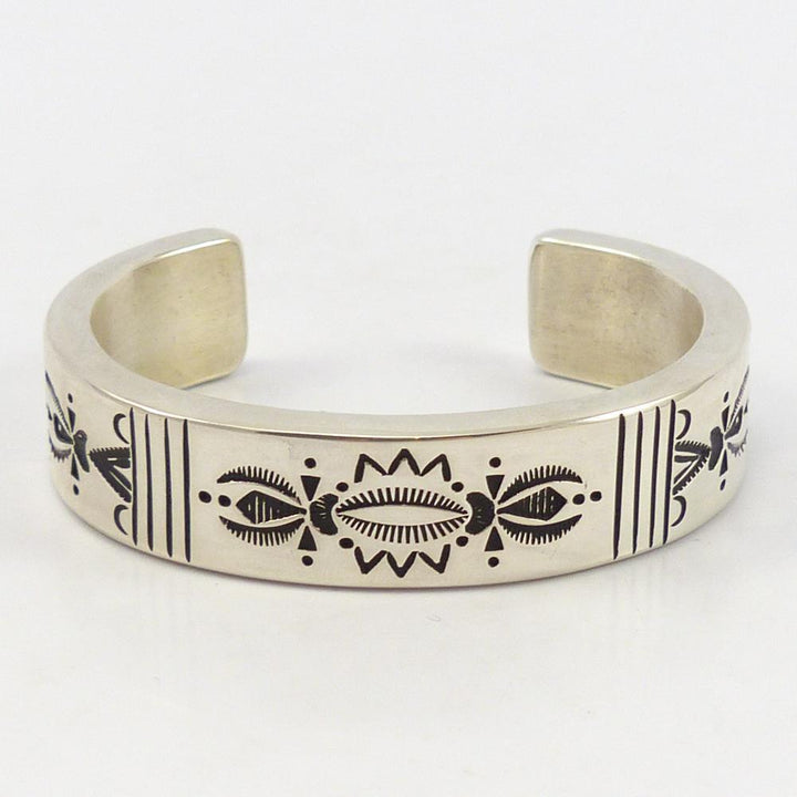 Stamped Silver Cuff by Charlie John - Garland's