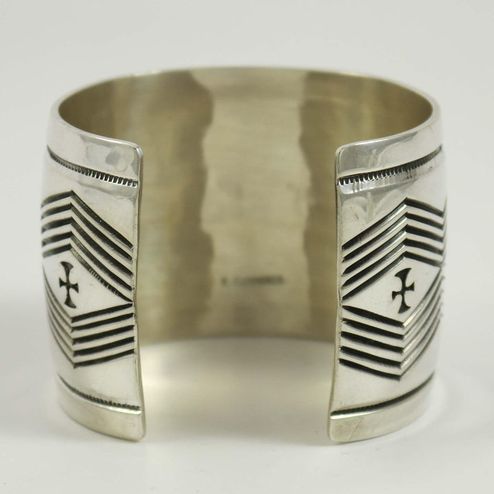 Stamped Silver Cuff by Edison Cummings - Garland's