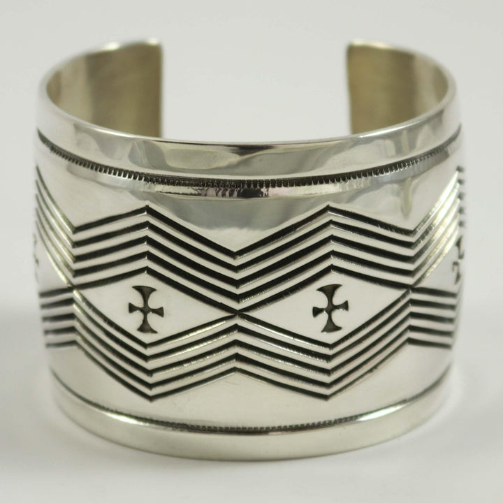 Stamped Silver Cuff by Edison Cummings - Garland's
