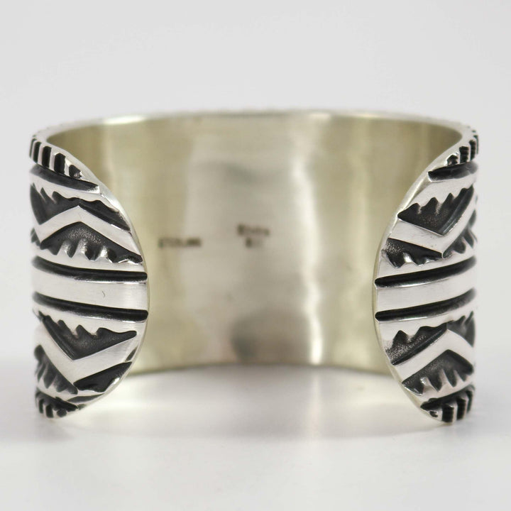 Stamped Silver Cuff by Elvira Bill - Garland's