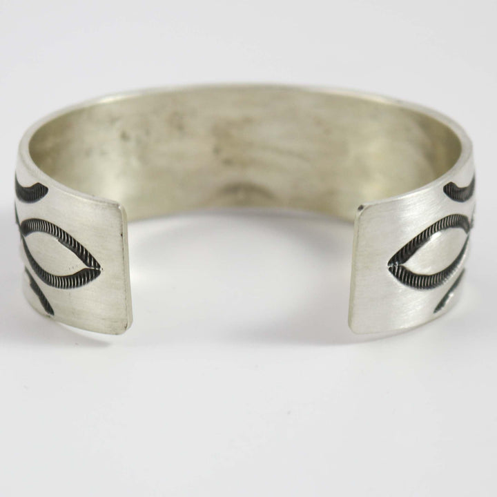 Stamped Silver Cuff by Justin Benally - Garland's