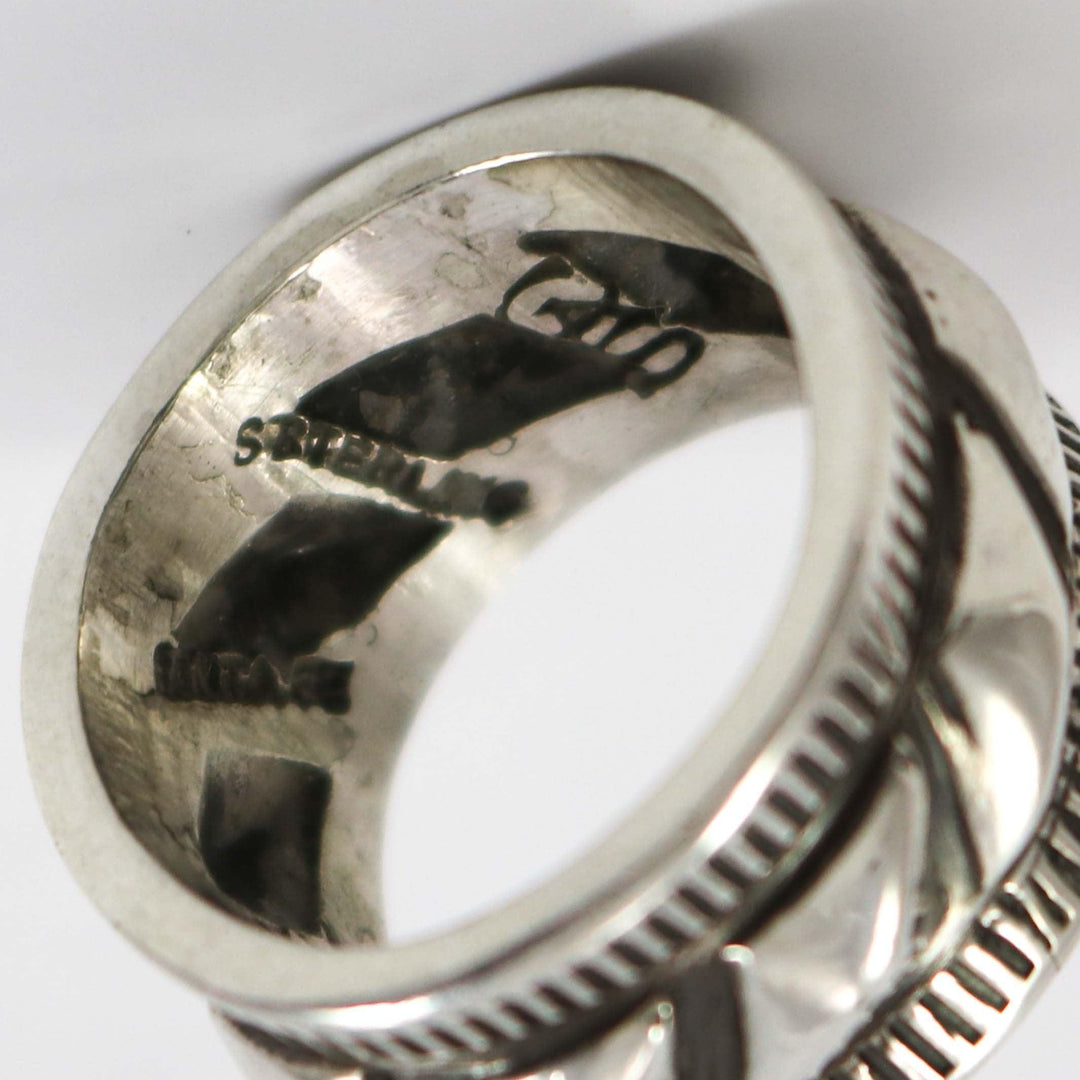 Stamped Silver Ring by Cody Sanderson - Garland's