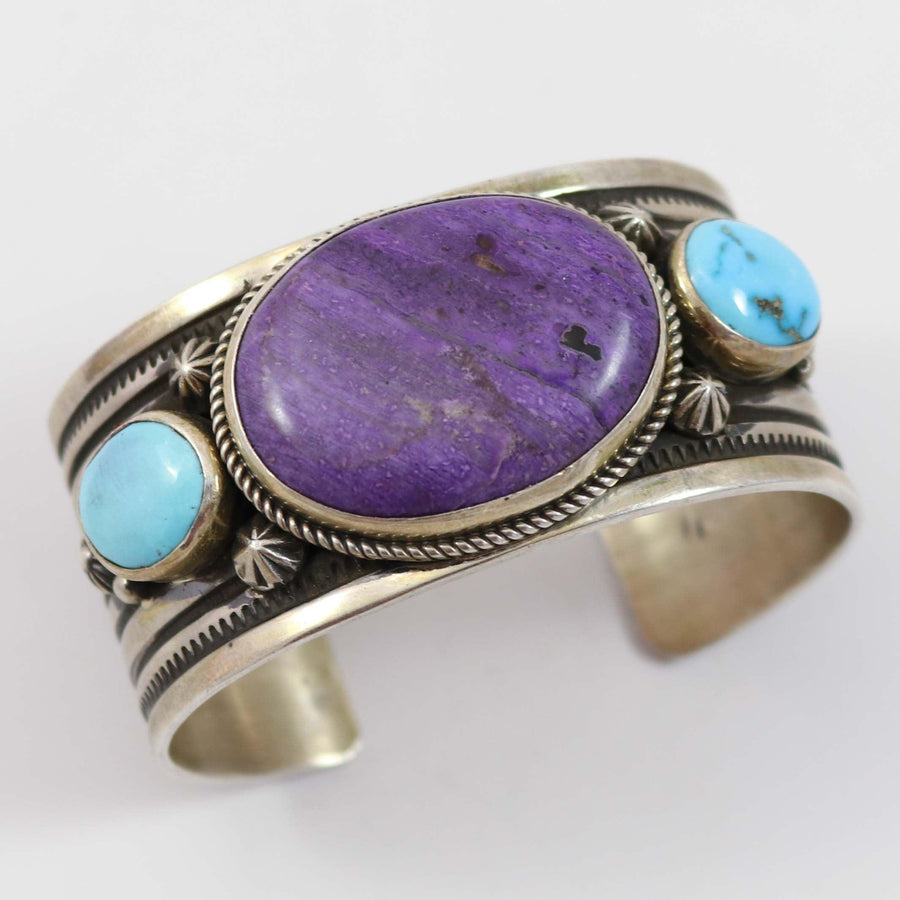 Sugilite and Turquoise Cuff by Albert Jake and Bruce Eckhardt - Garland's