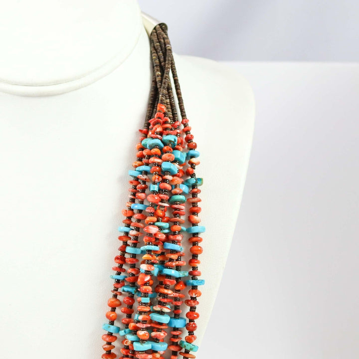 Turquoise and Spiny Necklace by Kenneth Aguilar - Garland's