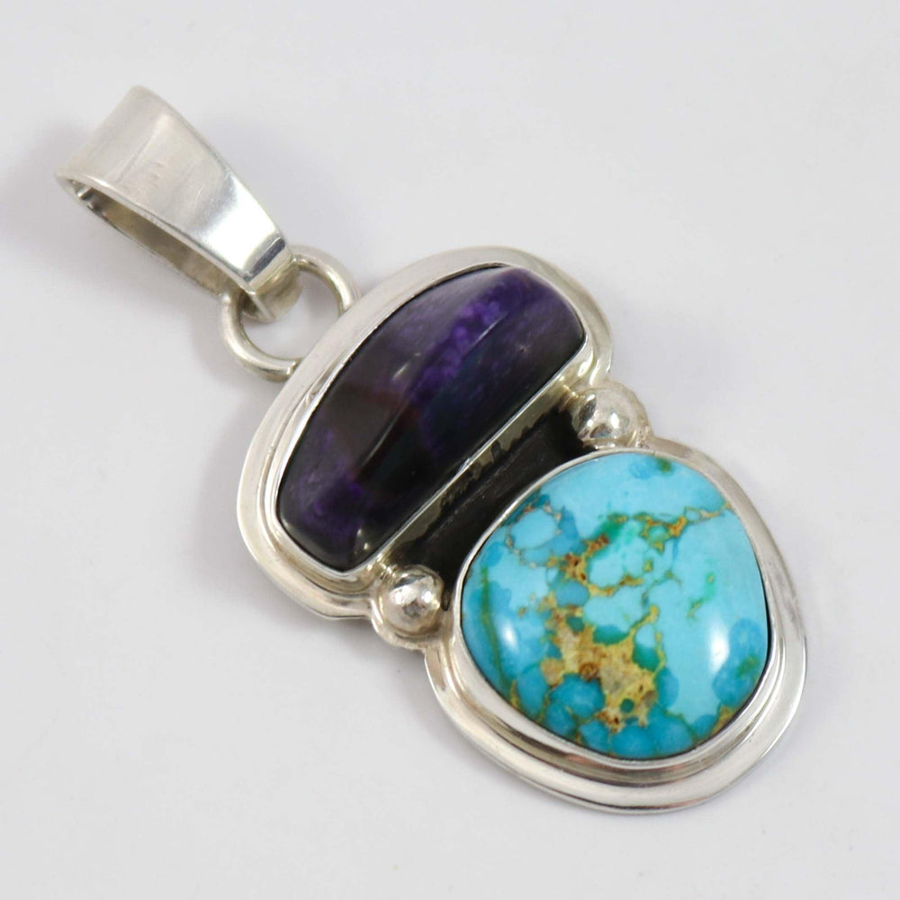 Turquoise and Sugilite Pendant by Tommy Jackson - Garland's